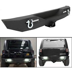 Rear Bumper Textured Black w/2'' Hitch Receiver For 2007-2018 Jeep Wrangler JK