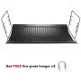 Uniflasy 27 Inches Ash Pan/Drip Pan for Chargriller 1224, 1324, 2121, 2222, 2727, 2828, 2929 Charcoal Grills, Charbroil 17302056 Grill Grates Replacement Part with 2pcs Fire Grate Hanger