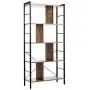 Giantex 4-Tier Bookshelf, Industrial Style Bookcase with Metal Frame, Free Standing Storage Display Shelves, Home Office Study Storage Rack Shelves with Dividers, Wood Shelving Unit (Rustic Brown) Giantex 4-Tier Bookshelf, Industrial Style Bookcase with Metal Frame, Free Standing Storage Display Shelves, Home Office Study Storage Rack Shelves with Dividers, Wood Shelving Unit (Rustic Brown)