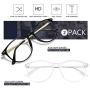 Blue Light Blocking Glasses Women Men Round Computer Lightweight Eyeglasses Frame Metal Legs Reading Gaming Glasses