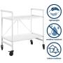 Cosco Indoor/Outdoor Serving Cart, Folding, White