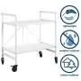 Cosco Indoor/Outdoor Serving Cart, Folding, White Cosco Indoor/Outdoor Serving Cart, Folding, White
