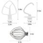 K45DH&K45WW&K45B by AMI PARTS K45DH Dough Hook&K45WW Wire Whip&K45B Coated Flat Blade Paddle with Scraper, 3 Pieces Stand Mixers Repair Set