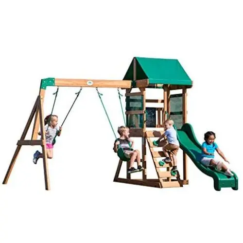 Backyard Discovery Buckley Hill Wooden Swing Set Backyard Discovery Buckley Hill Wooden Swing Set