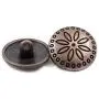 Bezelry 12 Pieces Simple Flower Carving Metal Shank Buttons 18mm (11/16 inch) (Antique Copper) Bezelry 12 Pieces Simple Flower Carving Metal Shank Buttons 18mm (11/16 inch) (Antique Copper)