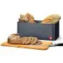 Bread Box with Bamboo Lid - Kensington London Countertop Metal Bread Bin Set with Wooden Chopping Board Top - Keeps Bread Fresher For Longer Bread Box with Bamboo Lid - Kensington London Countertop Metal Bread Bin Set with Wooden Chopping Board Top - Keeps Bread Fresher For Longer