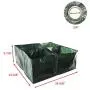 HYDDNice 2 Pack Raised Garden Planter Fabric Bed, 4 Divided Grids Square PE Planter Box with Metal Drain Holes Planting Grow Pot for Vegetables, Herb Peppers Flower Plants Grow HYDDNice 2 Pack Raised Garden Planter Fabric Bed, 4 Divided Grids Square PE Planter Box with Metal Drain Holes Planting Grow Pot for Vegetables, Herb Peppers Flower Plants Grow
