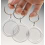 25Pcs Keychain Blanks Clear Acrylic Keychain Blanks with Metal Key Chain Ring