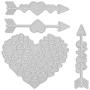 Cutting Dies Metal, Valentines Die Cut Metal, Love The Arrow Embossing Stencils for DIY Scrapbooking Photo Album Decorative DIY Paper Cards Making Gift, Metallic Die Cut
