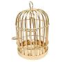discountstore145 Doll House Accessory,Model Role Play Miniature Size Toy Eco-Friendly 1/12 Metal Bird Cage Funiture Accessory for Dolls House Golden