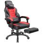 BOSSIN Racing Style Gaming Chair Computer Desk Chair with Footrest and Headrest Ergonomic Design Large Size High-Back E-Sports Chair PU Leather Swivel Game Office Chair Sillas Gaming(Red)