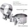 EVIL ENERGY 2.5 2 1/2'' Narrow Exhaust Band Seal Clamp Muffler Pipes Exhaust Manifold Clamp Stainless Steel 2PCS EVIL ENERGY 2.5 2 1/2'' Narrow Exhaust Band Seal Clamp Muffler Pipes Exhaust Manifold Clamp Stainless Steel 2PCS