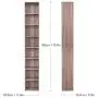 HOMFA CD DVD Storage Tower Rack, 8-Tier Wooden Media Storage Organizer Cabinet Unit, 71 Inches Height Bookshelf Display Bookcase with Adjustable Shelves for CDs, Books, Video Games, Arts, Oak HOMFA CD DVD Storage Tower Rack, 8-Tier Wooden Media Storage Organizer Cabinet Unit, 71 Inches Height Bookshelf Display Bookcase with Adjustable Shelves for CDs, Books, Video Games, Arts, Oak