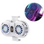 Phone Radiator Gaming Phone Cooling Fan Holder Heat Sink Adjustable Portable for 4-6.5 Inches Phones White