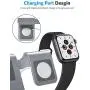 Apple Watch Stand, OMOTON 2 in 1 Universal Desktop Stand Holder for iPhone and Apple Watch Series 5/4/3/2/1 (Both 38mm/40mm/42mm/44mm) (Grey)