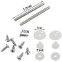 Alotm Stainless Steel Toilet Seat Sturdy Hinge Replacement Parts, 1 Set Mountings with Bolts and Nuts for Replacement DIY Repair Alotm Stainless Steel Toilet Seat Sturdy Hinge Replacement Parts, 1 Set Mountings with Bolts and Nuts for Replacement DIY Repair