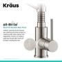 Kraus KPF-1610SFSMB Bolden 18-Inch Commercial Kitchen Faucet with Dual Function Pull-Down Sprayhead in All-Brite Finish, Spot Free Stainless Steel/Matte Black