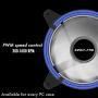 EZDIY-FAB 120mm PWM Blue LED Fan, Dual-Frame LED Case Fan for PC Cases, High Airflow Quiet,CPU Coolers, and Radiators,4-Pin-3-Pack