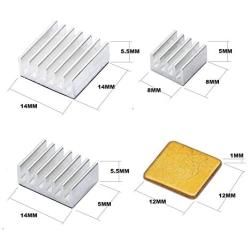 30 PCS Raspberry Pi 4 Heatsink Kit with Thermal Conductive Adhesive Tape, Aluminum Heat Sink Cooler and Copper Heatsink for Raspberry Pi B B+ 2/3/4