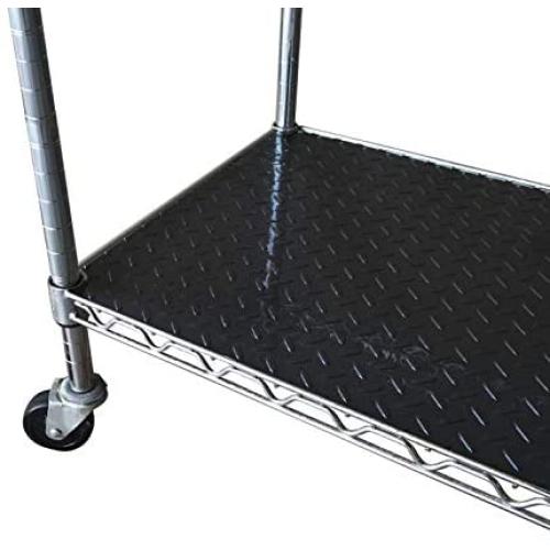 Resilia Shelf Liner Set for Wire Shelving Units – 5 Pack, 14 Inches x 36 Inches, Black Diamond Pattern, Anti-Slip, Heavy Duty, Made in The USA Resilia Shelf Liner Set for Wire Shelving Units – 5 Pack, 14 Inches x 36 Inches, Black Diamond Pattern, Anti-Slip, Heavy Duty, Made in The USA
