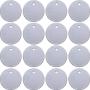 SATINIOR 100 Pieces Stamping Blank Tags, 1 Inch Round with Hole Aluminum Blanks Tags