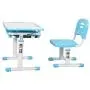 Diroan Kids Multifunctional Desk and Chair Set, Height Adjustable Children School Study Desk with Tilt Desktop, Metal Hook and Storage Drawer for Boys Girls .(Blue)