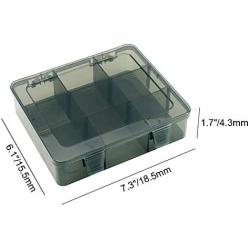 Upgrade 2 Pack Plastic Storage Organizer Box, Storage Container, Jewelry Organizer, Parts Storage Box with Dividers for Crafts, Beads, Buttons, Ornaments, Metal Parts, and More (9 Grids 2 Pack)