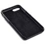 Dockem iPhone SE 2, iPhone 8/7 Wallet Case with Built-in Metal Plate for Magnetic Mounting & 2 Credit Card Holder Slots (M2, Black and Grey, Luxe Canvas Style Synthetic Leather)