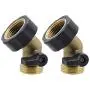 Twinkle Star 3/4'' Brass Shut Off Valve Gooseneck Garden Hose Connector, 2 Pack Twinkle Star 3/4'' Brass Shut Off Valve Gooseneck Garden Hose Connector, 2 Pack