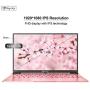 Daysky V14S Laptop, 14.1'' Full HD Display, Intel Apollo N3450 Processor, 8GB DDR4 RAM 256GB SSD Thin and Light Computer, Backlit Keyboard, Full Metal Body, Windows 10, USB 3.0, Type C, Pink