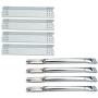 Direct Store Parts Kit DG256 Replacement for Master Forge 1010037 1010048 Nexgrill 720-0837C 720-0837E Gas Grill Repair Kit (4-Pack) Stainless Steel Burners & Heat Plates