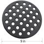 KAMaster Cast Iron Fire Grate for Big Green Egg 9'' Charcoal Fire Grate Fit for Large BGE Grill Round Charcoal Grate Grid High Heat Plate BBQ Bottom Parts Replacement Accessories
