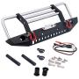LCX Racing 1/10th RC Crawler Car Metal Bull Push Bar Front Bumper for TRX4 TRX-4 Axial SCX10 II 90046 Redcat Gen8 Scout II, Upgrades Parts Accessories
