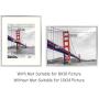 Frametory, 11x14 Aluminum Metal Photo Frame with Ivory Color Mat for 8x10 Picture & Real Glass (Silver, Pack of 1)