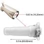 SENTO Slip On Nickel Universal Bathroom Tub Spout with Diverter, Durable Heavy Duty Metal Bathtub Faucet with Shower Diverter - 4 Inches 1/2'' Copper Pipe, Satin Nickel