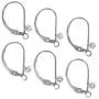 uGems 2-Pairs Sterling Silver 3mm Ball Leverback Earring Findings