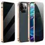 Magnetic Case for iPhone 7 Plus/8 Plus, Anti Peep Magnetic Double-Sided Privacy Screen Protector Clear Back Metal Bumper Antipeep Cases Anti Peeping 2 Sided Cover for iPhone 7 Plus/8 Plus-Gold