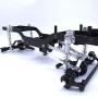 Fauge Metal Chassis Pull Rods Drag Link Suspension Link Mount for MN D90 D91 D99 MN90 MN99S 1/12 RC Car Upgrade Parts,Black