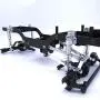 Fauge Metal Chassis Pull Rods Drag Link Suspension Link Mount for MN D90 D91 D99 MN90 MN99S 1/12 RC Car Upgrade Parts,Black