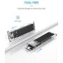 ORICO NVME M.2 to Type-C USB3.1 Gen2 10Gbps Transparent External Hard Drive Adapter Enclosure for 2280 2260 2242 2230 PCI-E M2 M-Key SSD, USB Type C Converter Case (TCM2-Black)