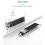 ORICO NVME M.2 to Type-C USB3.1 Gen2 10Gbps Transparent External Hard Drive Adapter Enclosure for 2280 2260 2242 2230 PCI-E M2 M-Key SSD, USB Type C Converter Case (TCM2-Black)