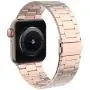 iiteeology Compatible with Rose Gold Apple Watch Band 40mm 38mm, Upgraded Version Solid Slim Metal iWatch Strap for Apple Watch Series 6/5/4/3/SE Rose Gold Women