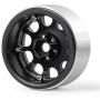 Que-T 2.2'' RC Rock Crawler Metal Alloy Beadlock Wheel Rims for 1/10 Axial Wraith D90 (Black)