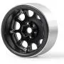 Que-T 2.2'' RC Rock Crawler Metal Alloy Beadlock Wheel Rims for 1/10 Axial Wraith D90 (Black)