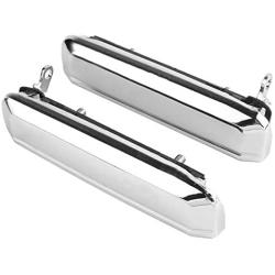 NPAUTO Exterior Outside Door Handle Metal Chrome Front/Rear Left & Right Driver Passenger Side Pair Replacement for Nissan D21 Pathfinder Pickup 1986 1987 1988 1989 1990 1991 1992 1993 1994