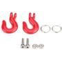 Metal RC Trailer Tow Hooks, Metal RC Trailer Tow Hooks Part Accessories Tow Hook Trailer Chain Kit RC Crawler with Chain for SCX10 D90 1:10 RC Crawler Climbing Car