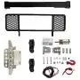 Baoer Metal Front Bumper Protection Board Winch for MN-90 MN-91 MN-99 MN-99S 1/12 2.4G 4WD RC Car Upgrade Spare Parts Black Bumper + Protection Board + Winch