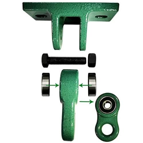 ABUSA Heavy Duty Green Swing Hangers Screws Bolts Included Over 5000 lb Capacity Playground Porch Yoga Seat Trapeze Wooden Sets Indoor Outdoor 2 Pack