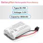 BT-446 Ni-MH Rechargeable Battery for Uniden BT446 BT-1005 TRU9480 TXC-400TCX-80 Radio Shack TAD-3704 TAD-3815 Interstate TEL0375 (800mAh 3.6V) (2-Pack)
