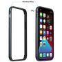Slim Metal Bumper Case Compatible with iPhone 12 12 Pro, Metal Bumper Cover with Soft TPU Inner [No Signal Interference][Support Wireless Charging] Compatible for iPhone 12 12 Pro, Blue